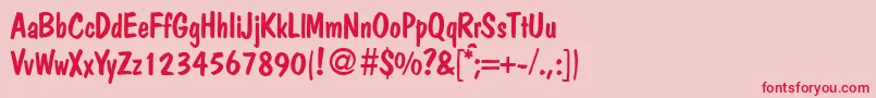 PolitdbNormal-Schriftart – Rote Schriften auf rosa Hintergrund