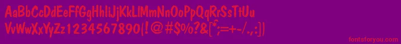 Police PolitdbNormal – polices rouges sur fond violet