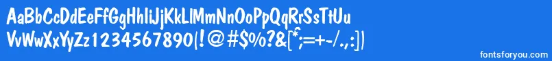 PolitdbNormal Font – White Fonts on Blue Background