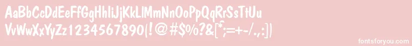 PolitdbNormal Font – White Fonts on Pink Background