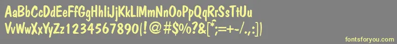PolitdbNormal Font – Yellow Fonts on Gray Background