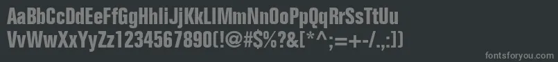 Шрифт FolioBoldCondensed – серые шрифты на чёрном фоне