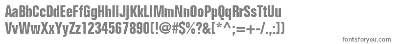 FolioBoldCondensed Font – Gray Fonts on White Background
