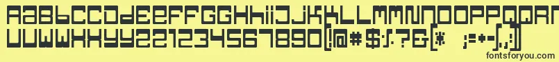 TpfJaibRegular Font – Black Fonts on Yellow Background