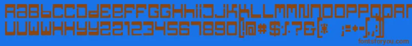 Шрифт TpfJaibRegular – коричневые шрифты на синем фоне