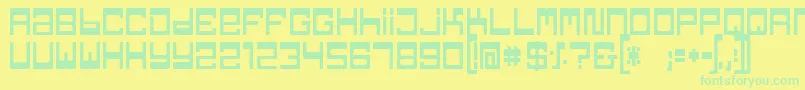 TpfJaibRegular Font – Green Fonts on Yellow Background