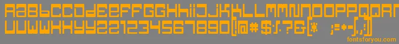 TpfJaibRegular Font – Orange Fonts on Gray Background