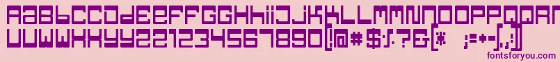 TpfJaibRegular-Schriftart – Violette Schriften auf rosa Hintergrund
