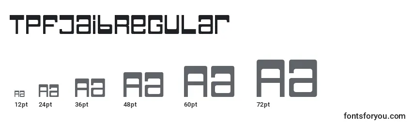 Размеры шрифта TpfJaibRegular