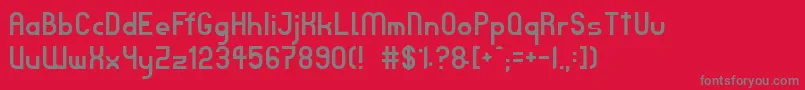 TpfJanus Font – Gray Fonts on Red Background