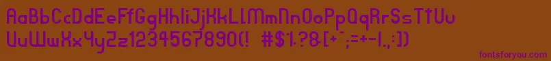 TpfJanus Font – Purple Fonts on Brown Background