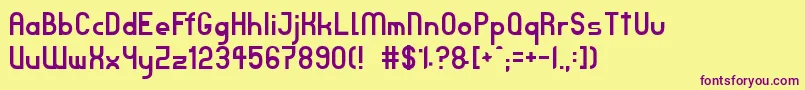 More about TpfJanus Font TpfJanus Font – Purple Fonts on Yellow Background