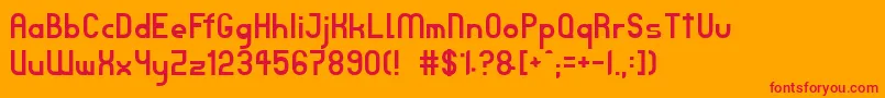 TpfJanus-Schriftart – Rote Schriften auf orangefarbenem Hintergrund