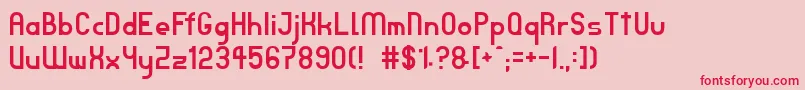 フォントTpfJanus – ピンクの背景に赤い文字