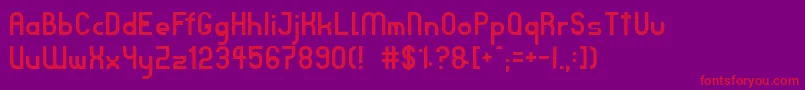 TpfJanus Font – Red Fonts on Purple Background
