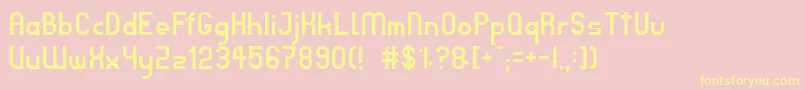 TpfJanus Font – Yellow Fonts on Pink Background