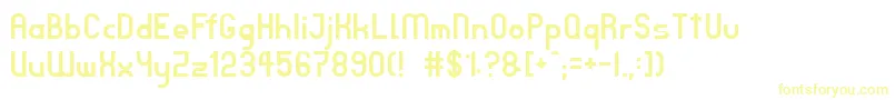 Więcej informacji o czcionce TpfJanus Czcionka TpfJanus – żółte czcionki na białym tle