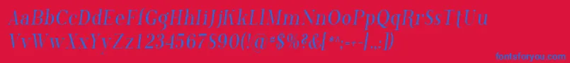 Phosc Font – Blue Fonts on Red Background