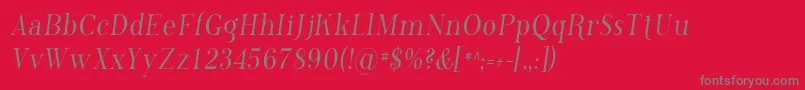 Phosc Font – Gray Fonts on Red Background