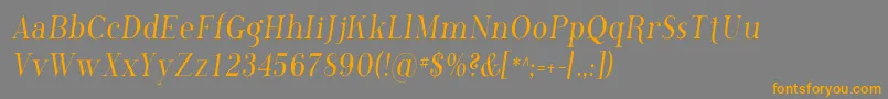 Phosc Font – Orange Fonts on Gray Background