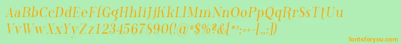Phosc Font – Orange Fonts on Green Background