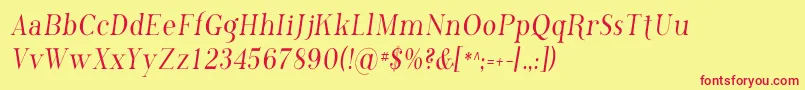 Phosc Font – Red Fonts on Yellow Background