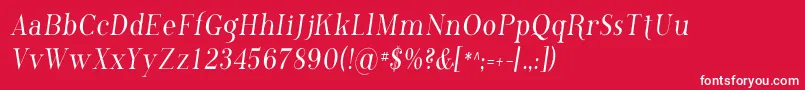 Phosc-Schriftart – Weiße Schriften auf rotem Hintergrund