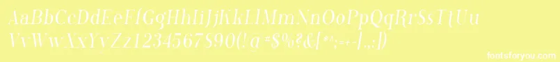 Phosc Font – White Fonts on Yellow Background