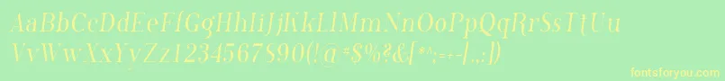 Phosc Font – Yellow Fonts on Green Background