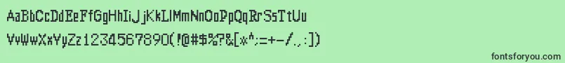 Altima Font – Black Fonts on Green Background