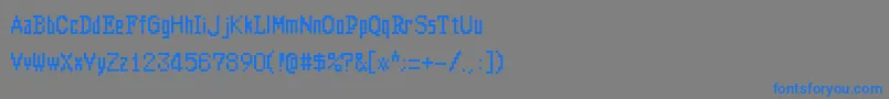 フォントAltima – 灰色の背景に青い文字