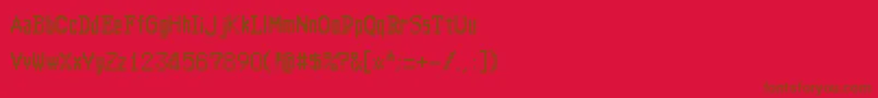 Altima-Schriftart – Braune Schriften auf rotem Hintergrund