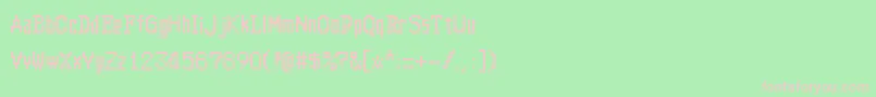 フォントAltima – 緑の背景にピンクのフォント