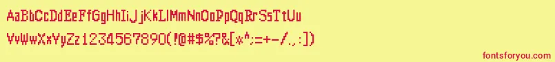 Altima Font – Red Fonts on Yellow Background