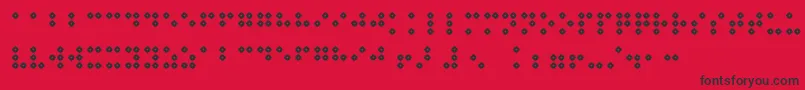 Police Braillenumhollow – polices noires sur fond rouge