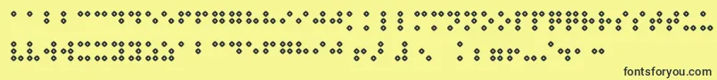 Braillenumhollow Font – Black Fonts on Yellow Background