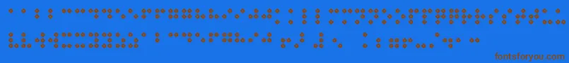 Шрифт Braillenumhollow – коричневые шрифты на синем фоне