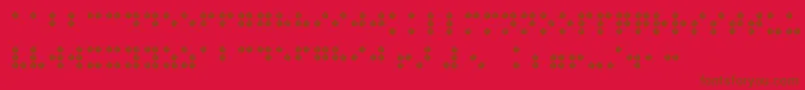 More about Braillenumhollow Font Braillenumhollow Font – Brown Fonts on Red Background