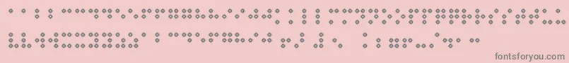 Braillenumhollow Font – Gray Fonts on Pink Background