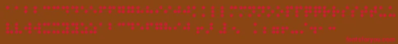 Braillenumhollow Font – Red Fonts on Brown Background