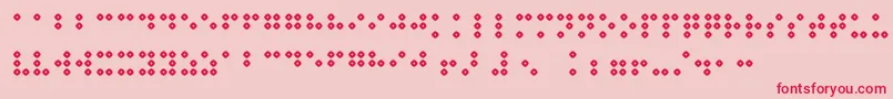 Braillenumhollow Font – Red Fonts on Pink Background