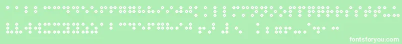 Braillenumhollow Font – White Fonts on Green Background