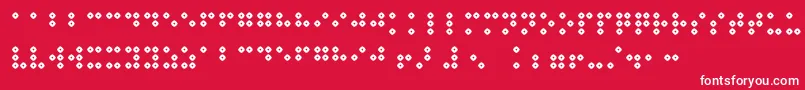 Braillenumhollow Font – White Fonts on Red Background