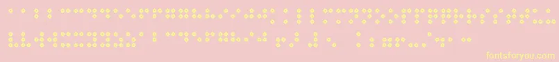 Braillenumhollow Font – Yellow Fonts on Pink Background