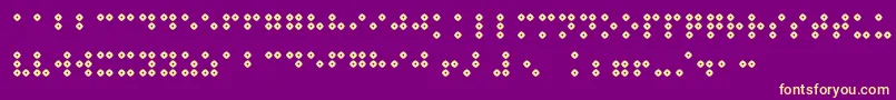 Braillenumhollow Font – Yellow Fonts on Purple Background