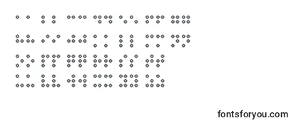 Przegląd czcionki Braillenumhollow