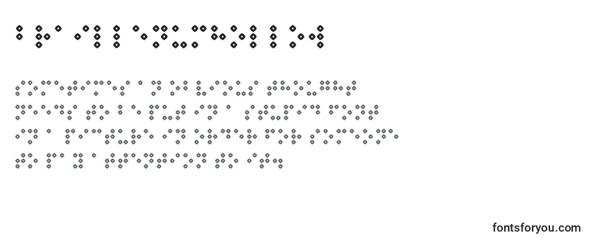 Przegląd czcionki Braillenumhollow