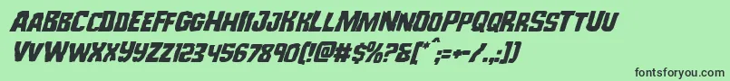 Monsterhuntersuperital Font – Black Fonts on Green Background