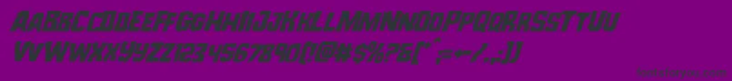 Czcionka Monsterhuntersuperital – czarne czcionki na fioletowym tle