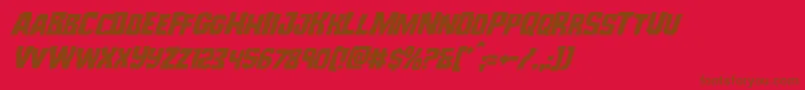 More about Monsterhuntersuperital Font Monsterhuntersuperital Font – Brown Fonts on Red Background